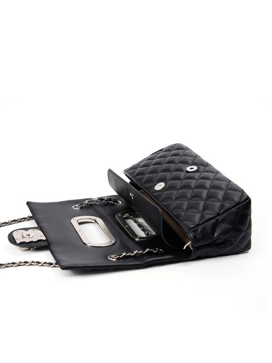 Elova Handcrafted Genuine Leather Crossbody Bag in Black - E205 view 8