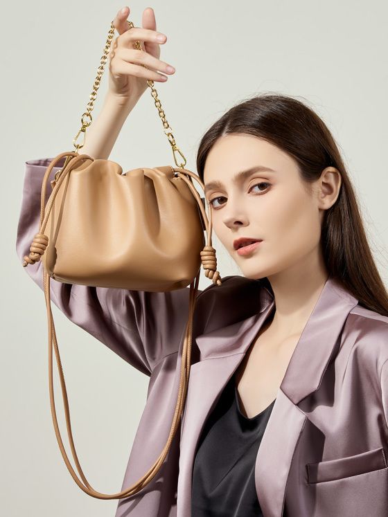 Elova Handcrafted Genuine Leather Crossbody Bag in White - E387 view 2