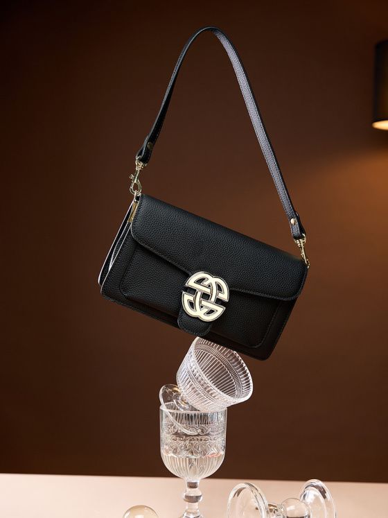 Elova Handcrafted Genuine Leather Crossbody Bag in Black - E267 view 8