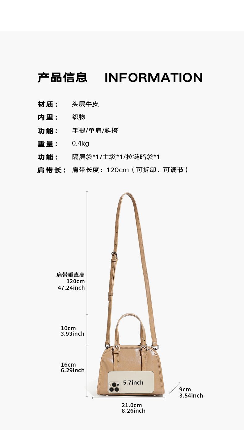 Elova Handcrafted Genuine Leather Bag in Black - E689 view 7