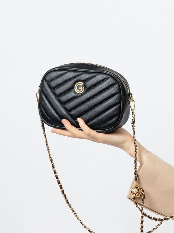 Elova Handcrafted Genuine Leather Crossbody Bag in Black - E699 view 4