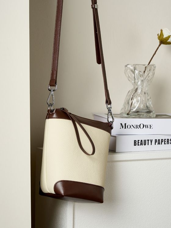 Elova Handcrafted Genuine Leather Crossbody Bag in White - E378 view 6