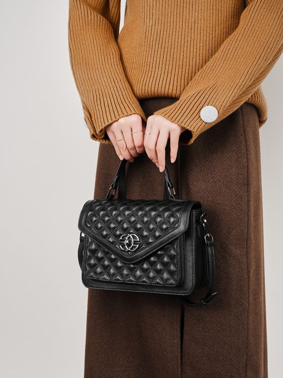 Elova Handcrafted Genuine Leather Crossbody Bag in Black - E248 view 3