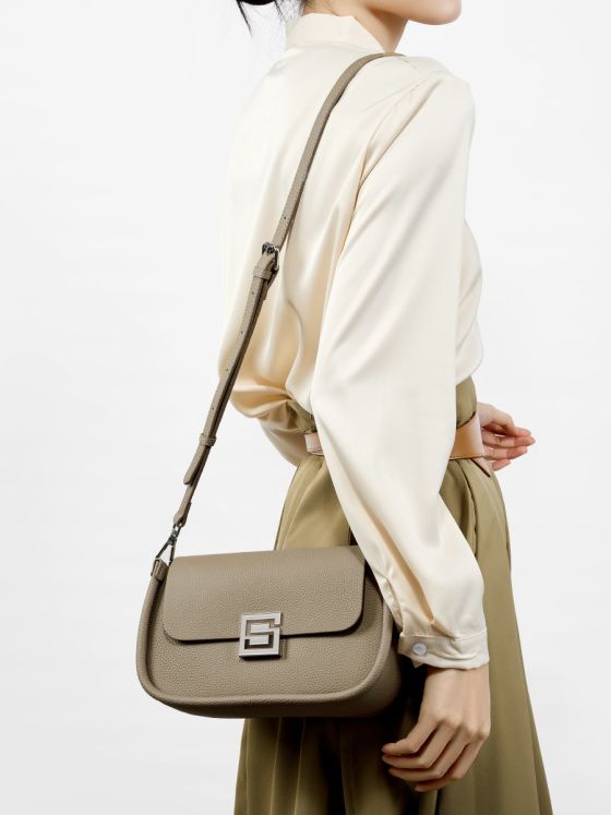 Elova Handcrafted Genuine Leather Crossbody Bag in Black - E598 view 2