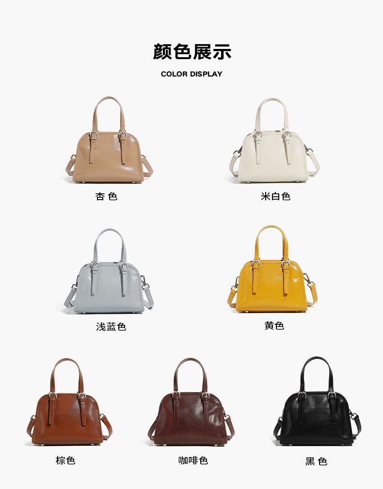 Elova Handcrafted Genuine Leather Bag in Black - E689 view 8