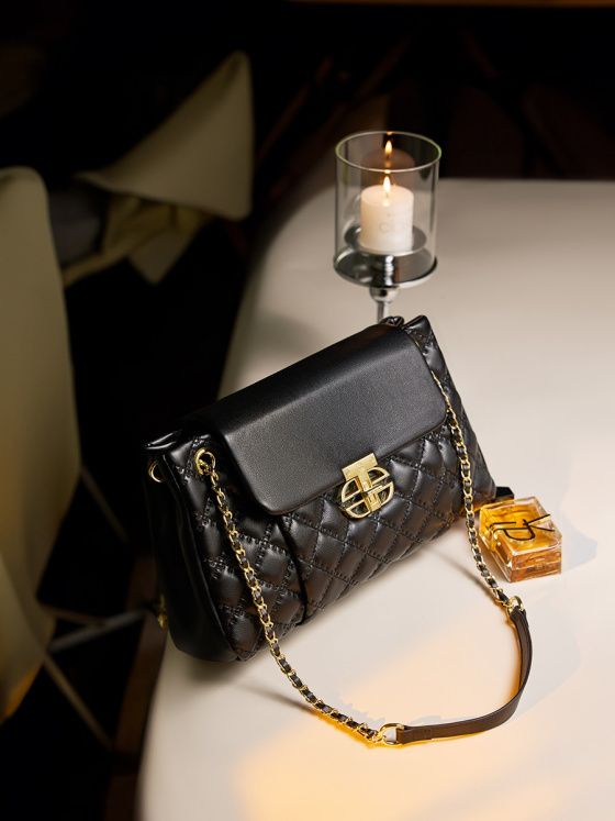 Elova Handcrafted Genuine Leather Crossbody Bag in Black - E226 view 6