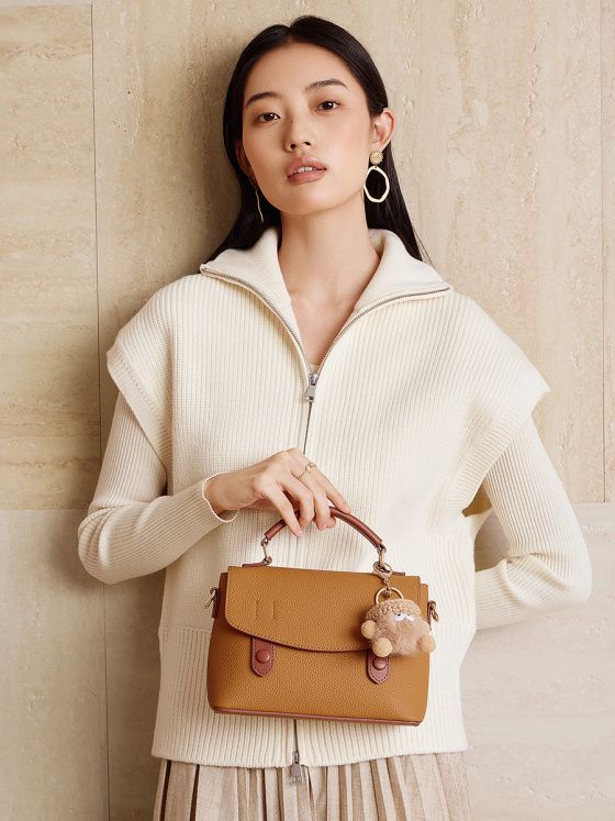 Elova Handcrafted Genuine Leather Crossbody Bag in White - E728 view 7