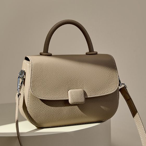 Elova Handcrafted Genuine Leather Crossbody Bag in Black - E419 view 5