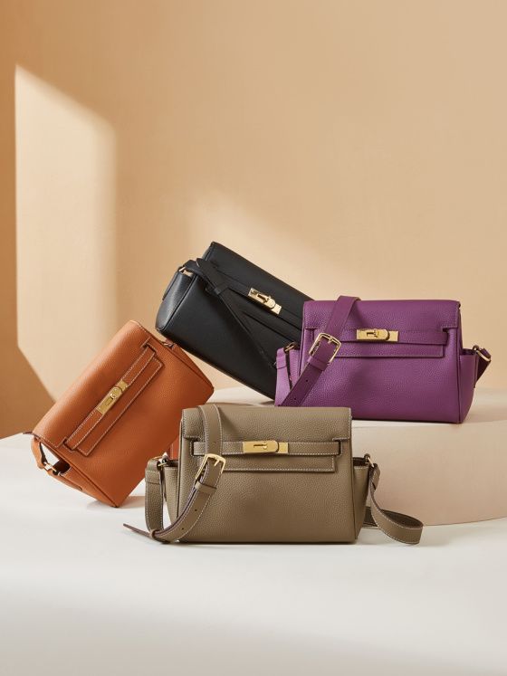 Elova Handcrafted Genuine Leather Crossbody Bag in Black - E476 view 6