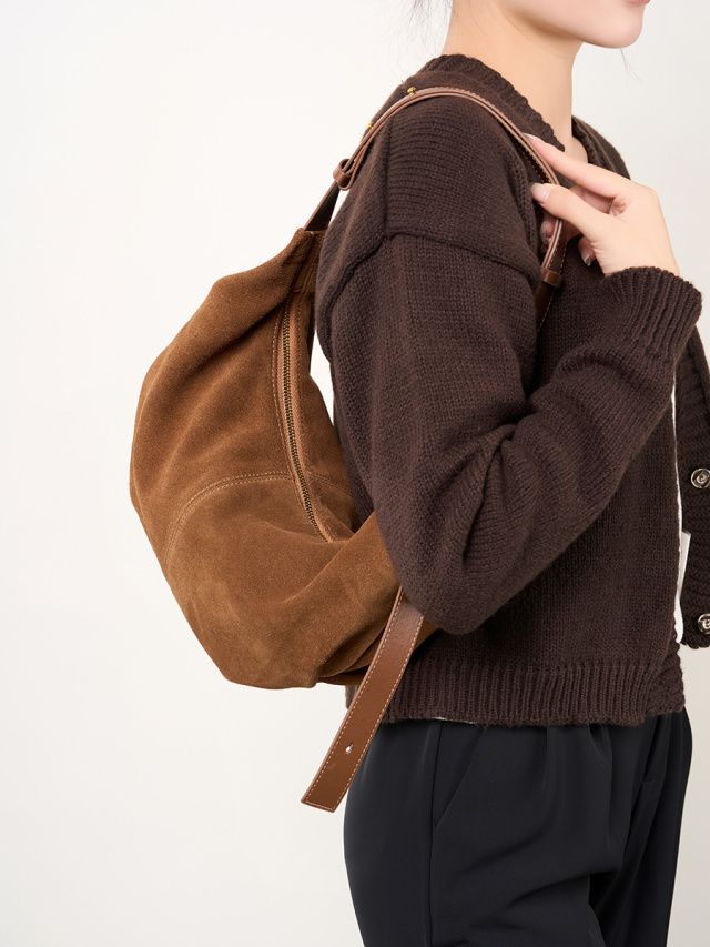 Elova Handcrafted Genuine Leather Crossbody Bag in Brown - E235 view 8