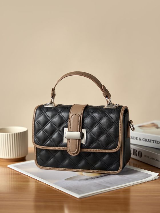 Elova Handcrafted Genuine Leather Crossbody Bag in Black - E366 view 5