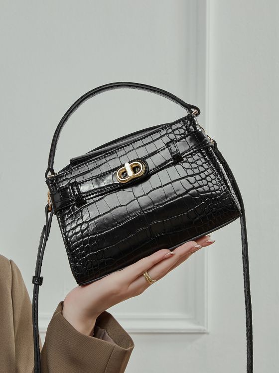 Elova Handcrafted Genuine Leather - Crossbody Bag in Black - E765 view 5