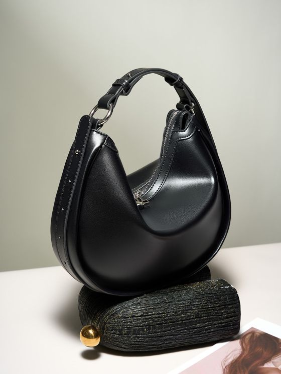 Elova Handcrafted Genuine Leather Crossbody Bag in Black - E237 view 7