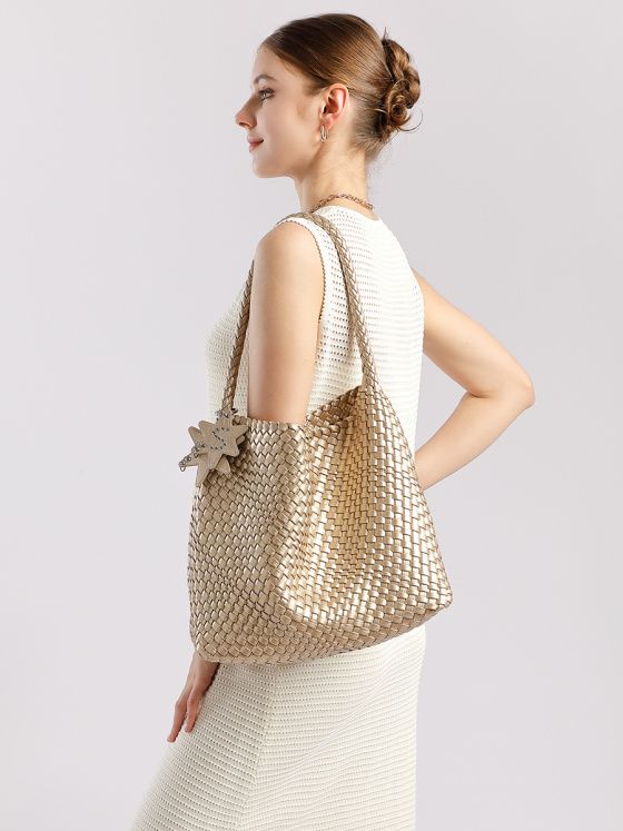 Elova Handcrafted Genuine Leather Tote Bag in Blue - E718 view 4