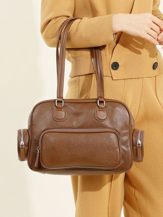 Elova Handcrafted Genuine Leather Tote Bag in Black - E570