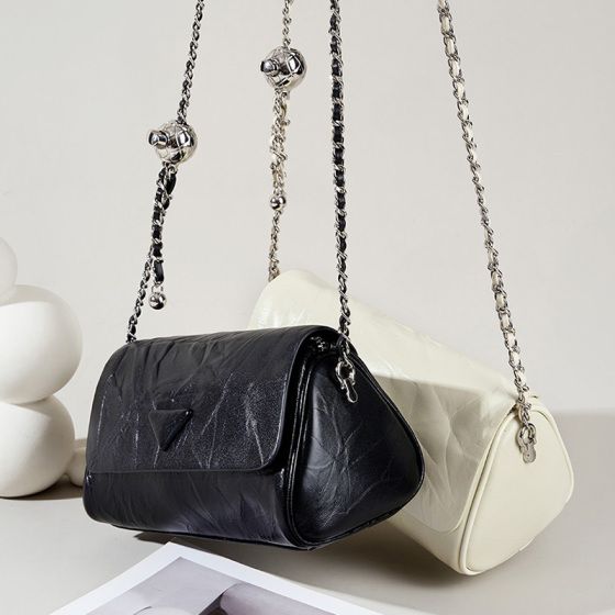 Elova Handcrafted Genuine Leather Crossbody Bag in Black - E399 view 6