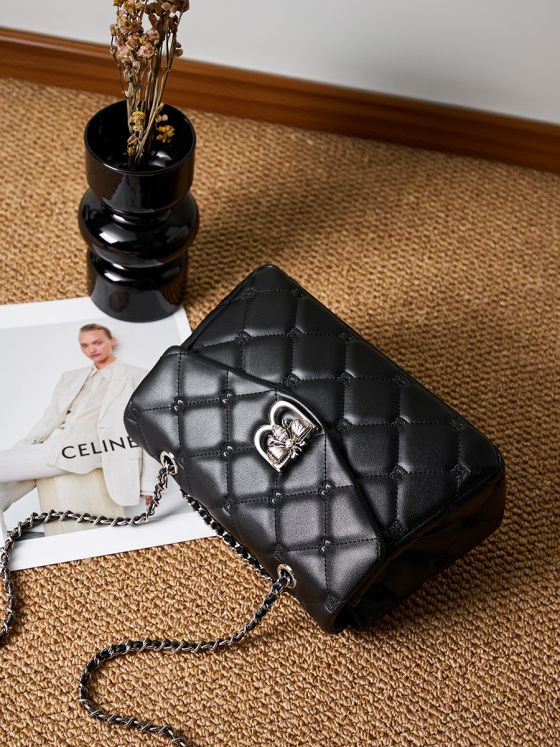 Elova Handcrafted Genuine Leather Crossbody Bag in Black - E204 view 5