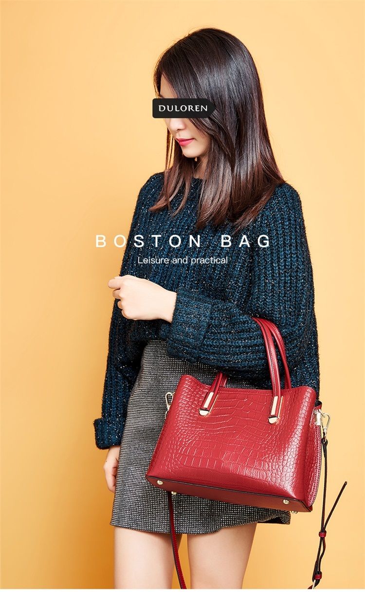 Elova Handcrafted Genuine Leather Bag in Black - E329 view 8