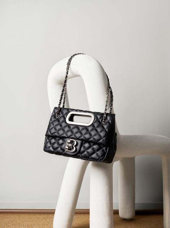 Elova Handcrafted Genuine Leather Crossbody Bag in Black - E205 view 4