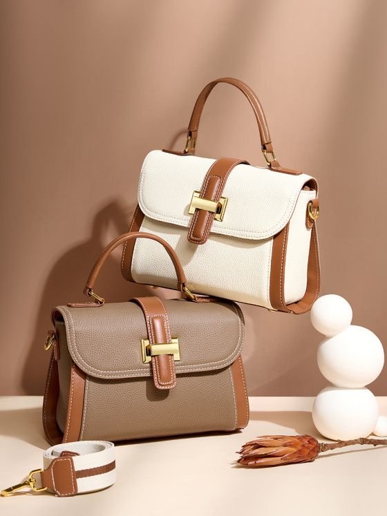 Elova Handcrafted Genuine Leather Crossbody Bag in White - E281 view 6