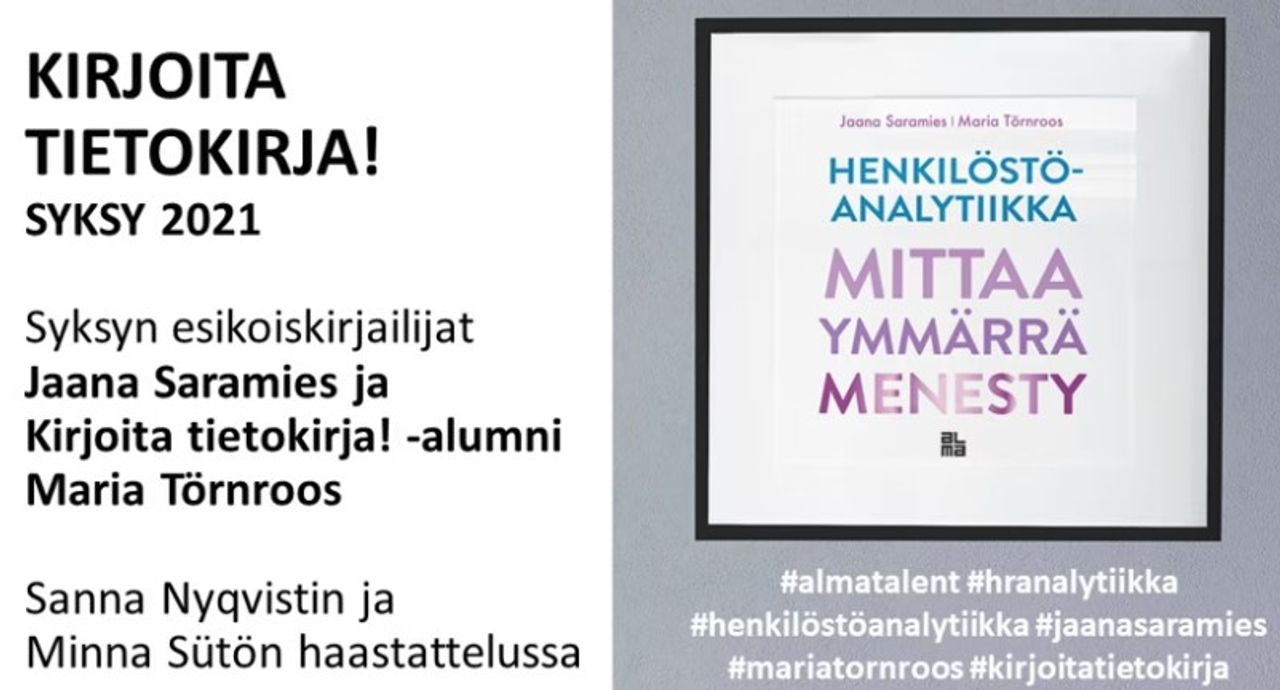 Kirjoita tietokirja! – Miten syntyi kirja henkilöstöanalytiikasta?