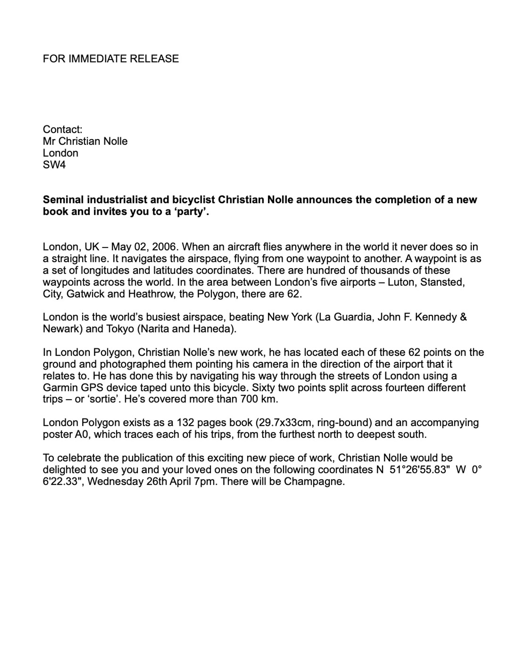 London Polygon Press Release