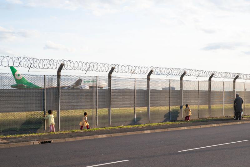 Playtime by the runway