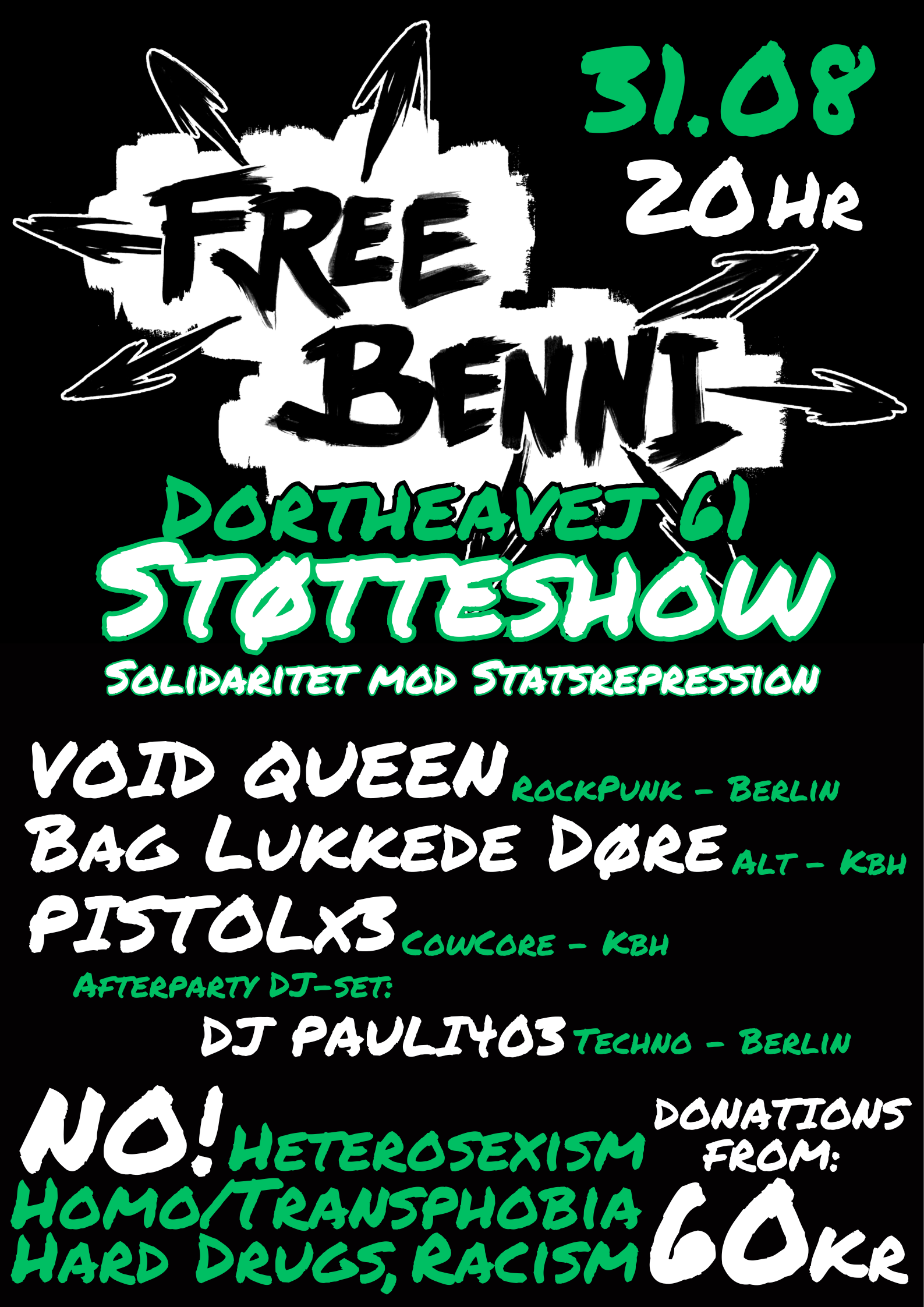 FREE BENNI - STØTTESHOW