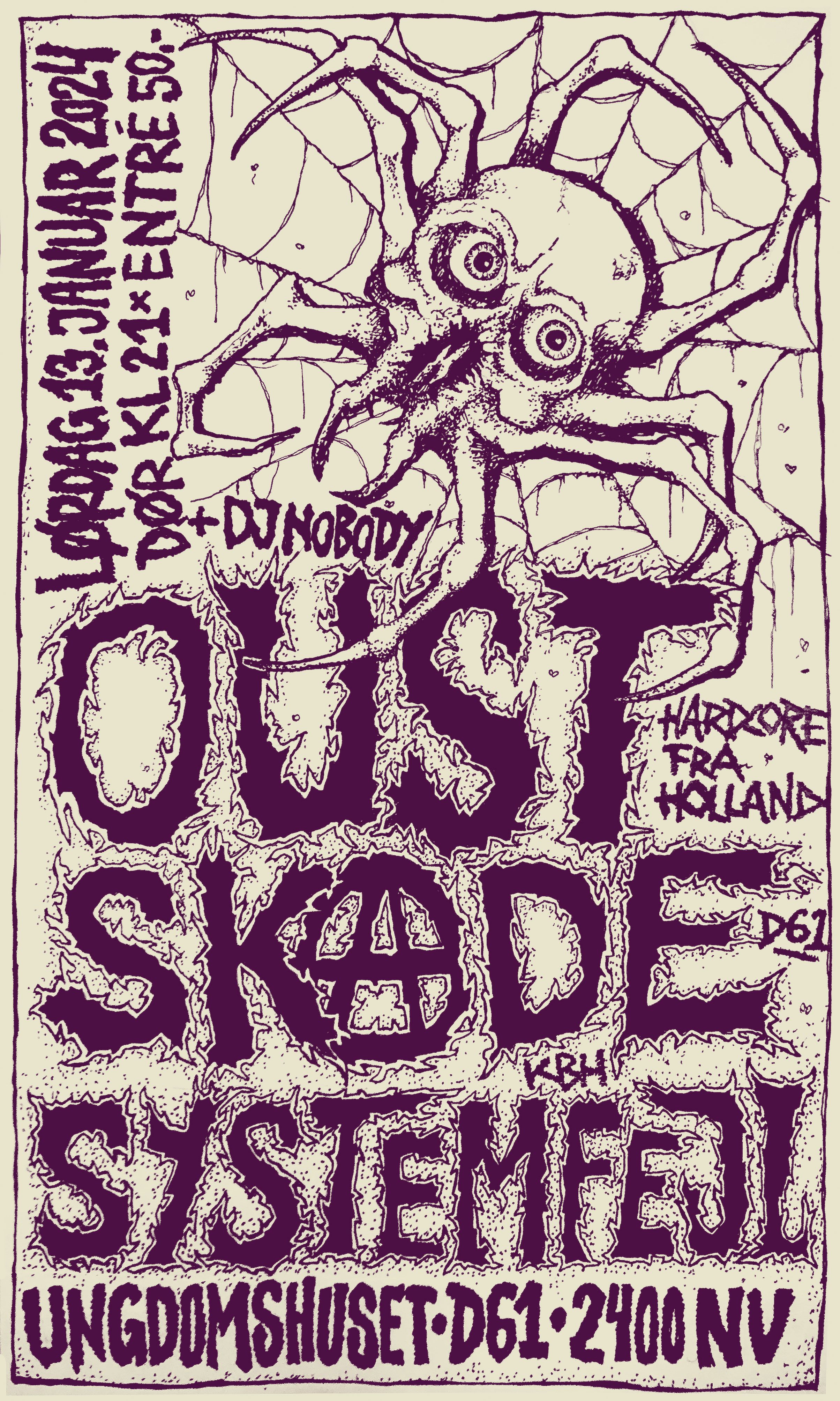 OUST (nl)
SKADE (D61)
SYSTEMFEJL (Kbh)
DJ NOBODY