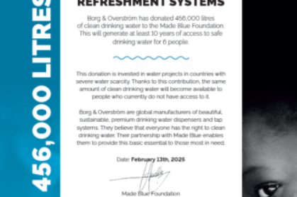 Making Waves with Clean Water: Our Contribution to the Made Blue Foundation & Partnership with Borg & Overström