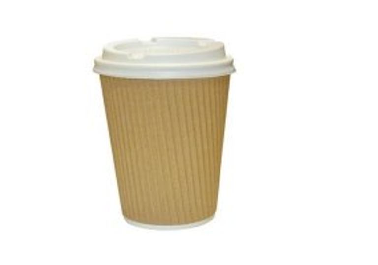 Eco Kraft Double Wall Ripple Paper Cups 8oz box of 500