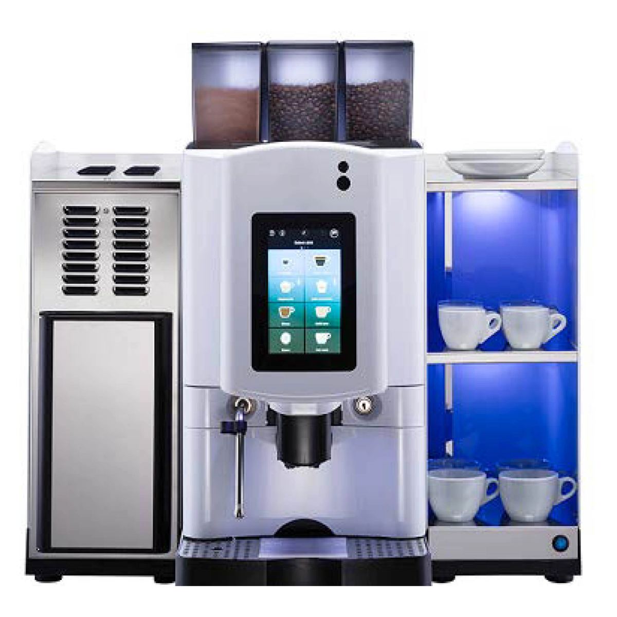 Available with fridge unit and cup warmer