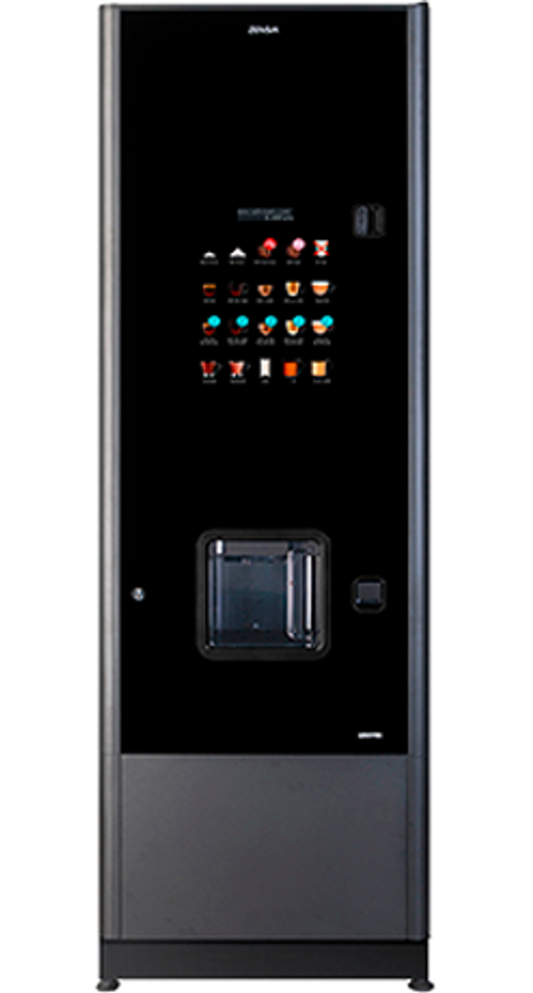Zensia Espresso and Fresh Brew Tea commercial coffee vending machine
