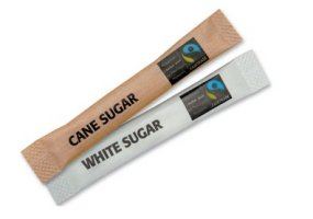 Fairtrade Sugar Sticks White or Brown box of 1000