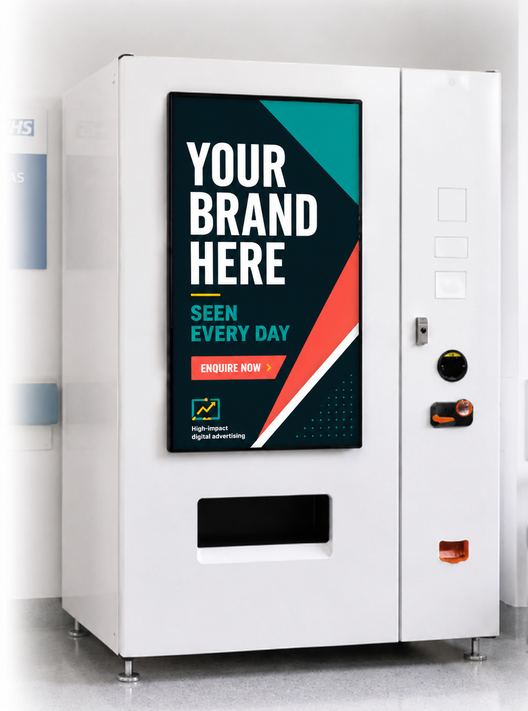 VendSmart Optic showing Digital Advertising Screen