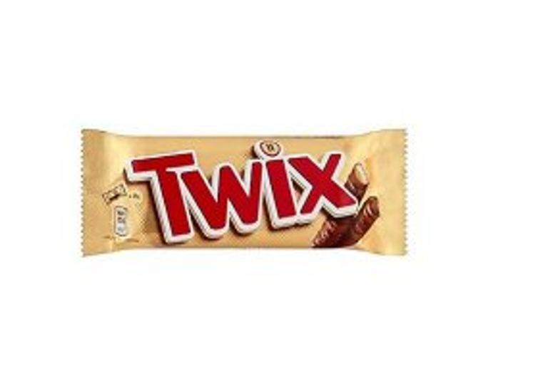 Twix Twin Milk Chocolate Bar 50g case of 25