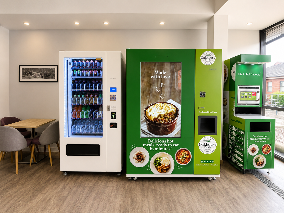 Oakhouse Foods branded Subzero 24/7 Hot Food Machine