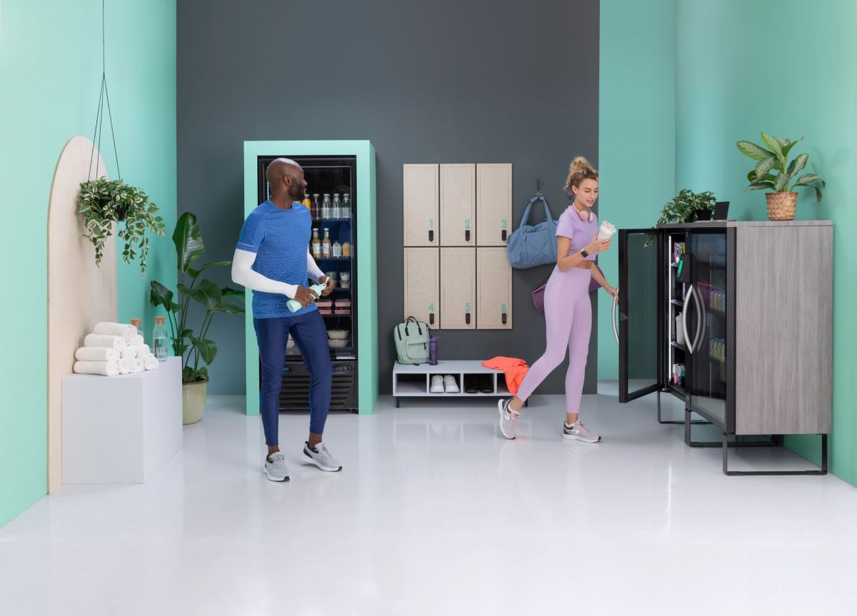 Stockwell and Vision Smart Fridges in Gym