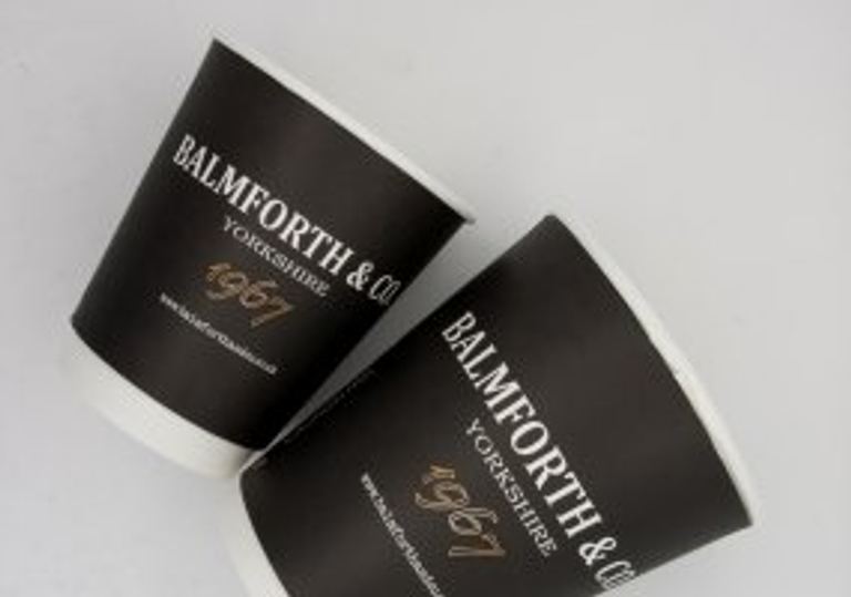 Balmforth & Co Branded Takeaway Paper Cups 12oz box of 500