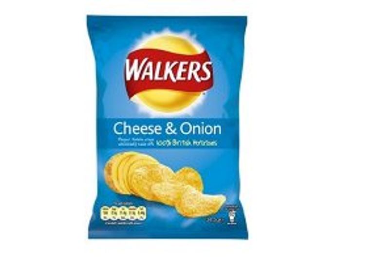 Walkers Cheese & Onion Crisps 32.5g case of 32