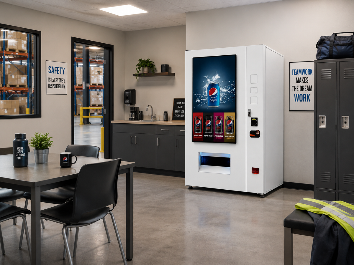 VendSmart Optic shown in warehouse staff room