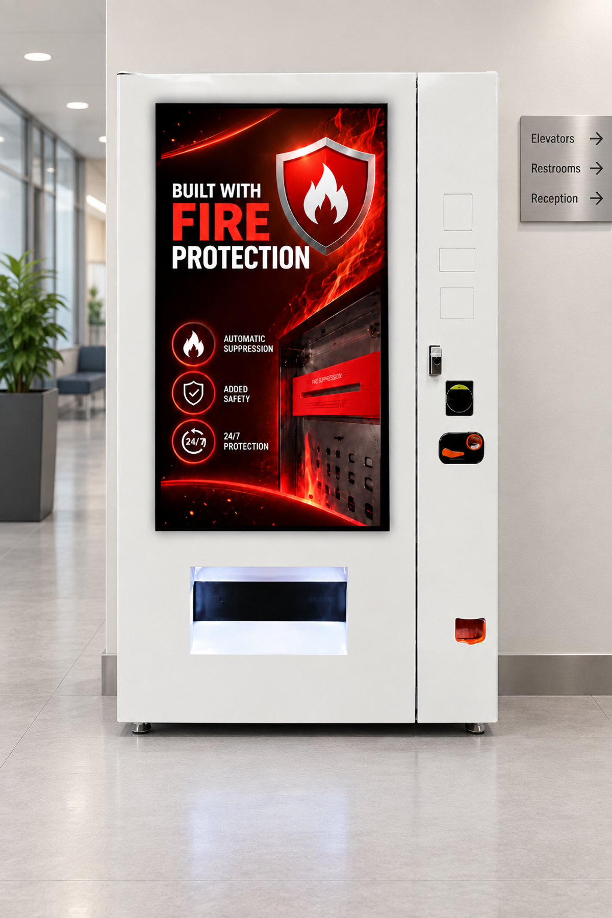 VendSmart Media with fire protection screen