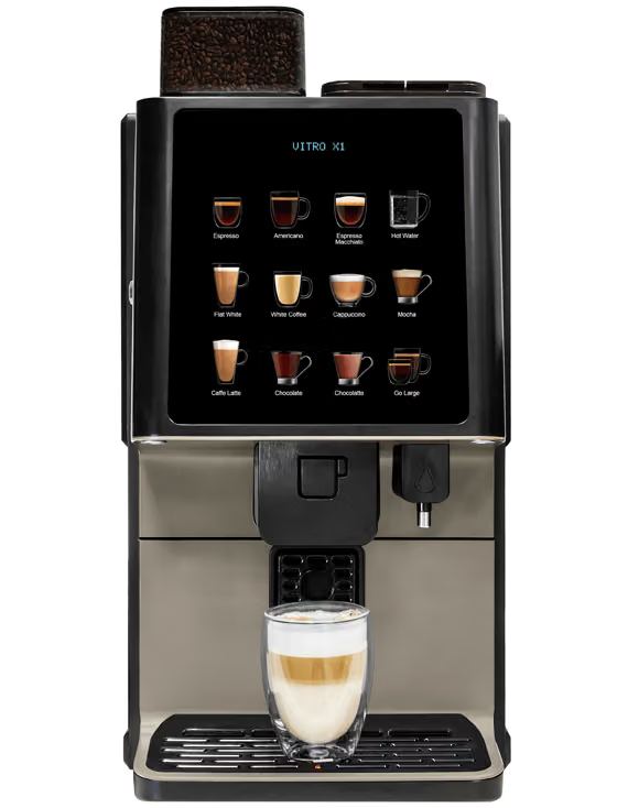 Vitro X1 MIA commercial bean to cup coffee machine with milk fridge