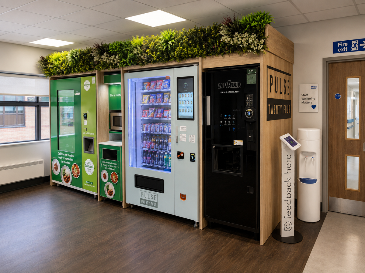 VendSmart Subzero, Microwave, Media 21" and Neo in Housing unit in Hospital