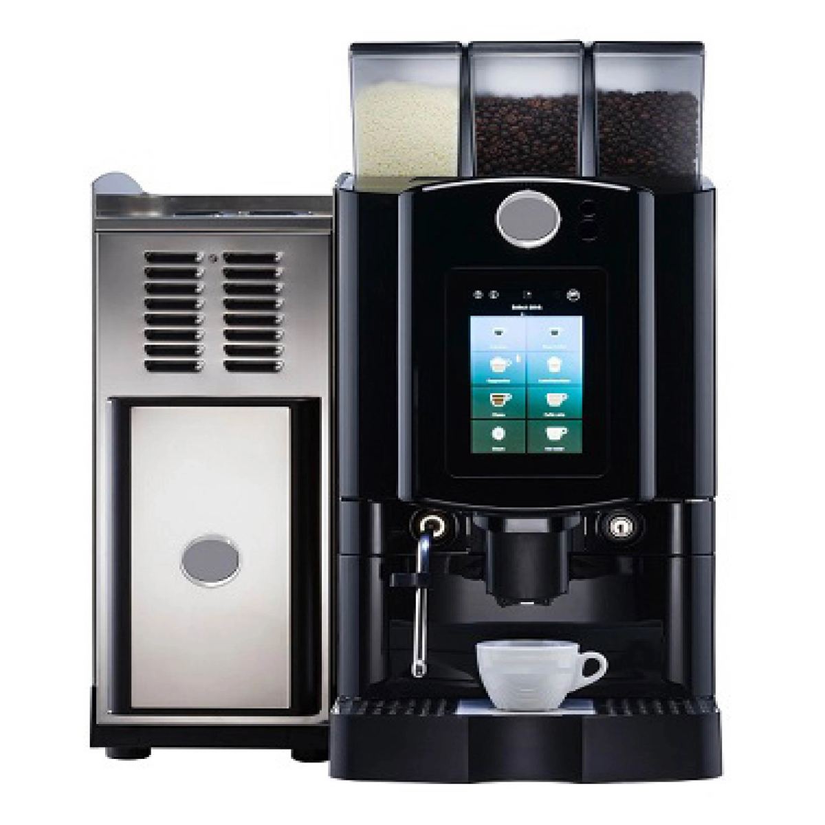 Available in black with fridge unit