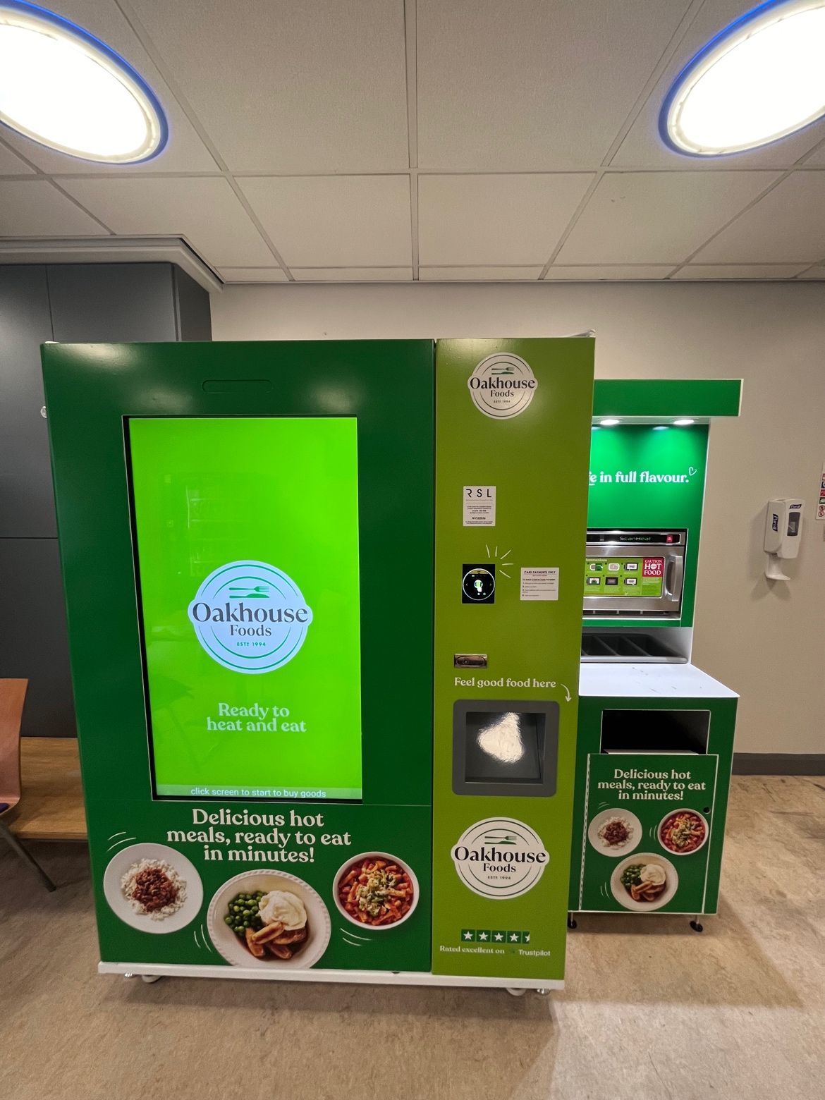 Oakhouse Foods branded Subzero 24/7 Hot Food Machine