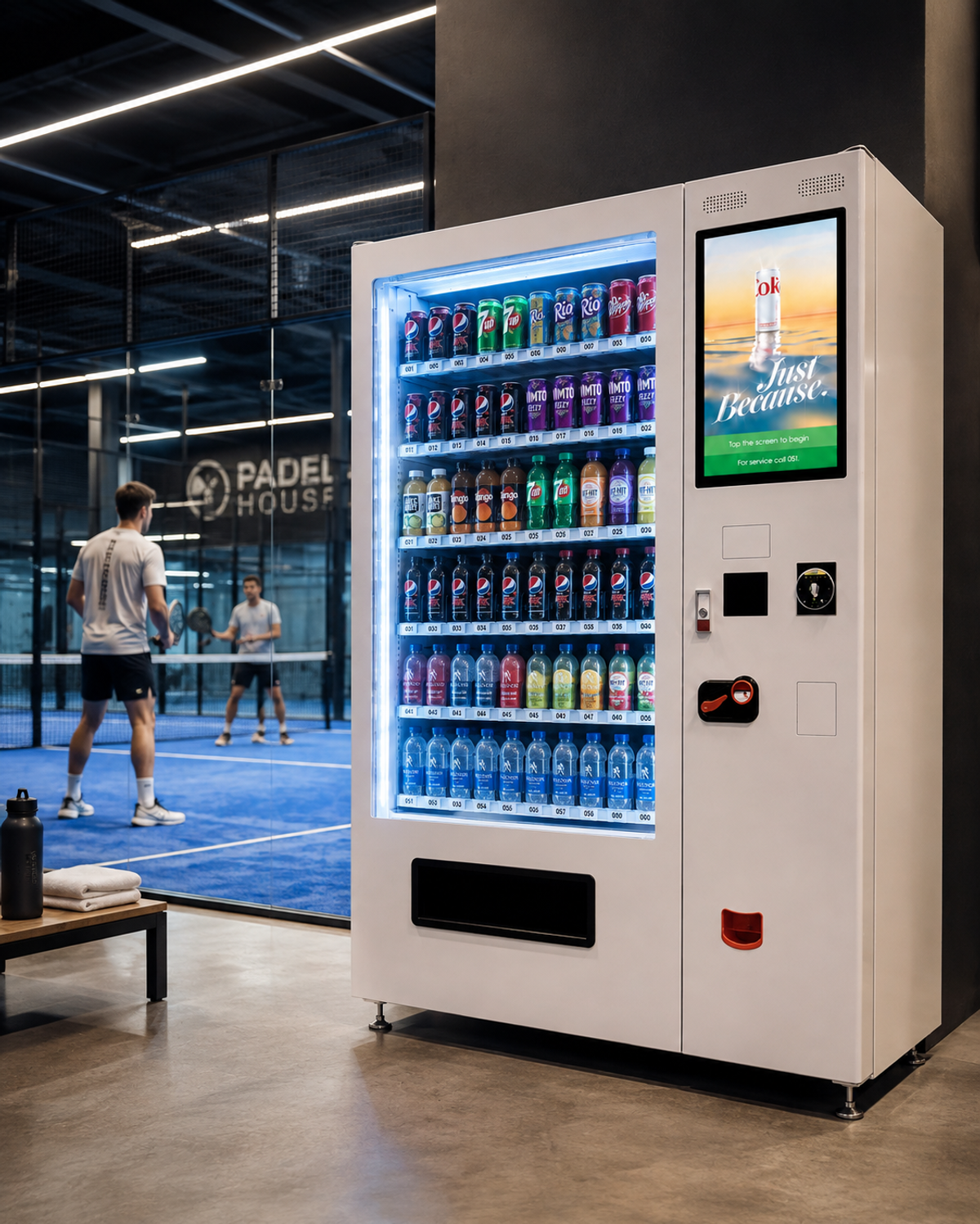 VendSmart Optic vending machine shown with Nayax card reader