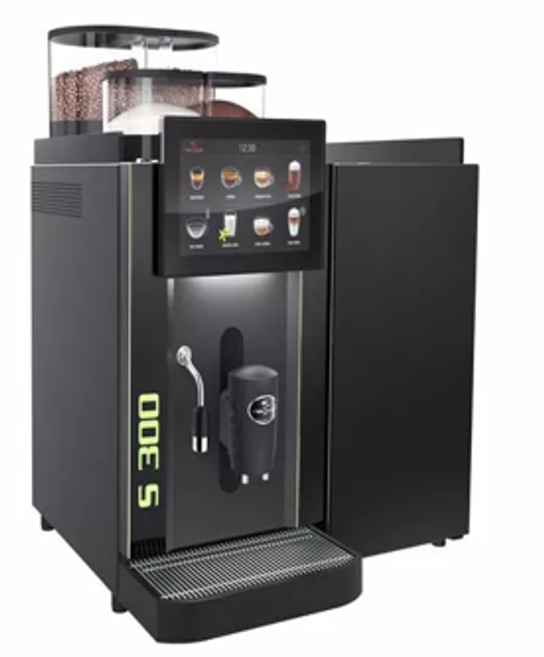 RSL 300 Swiss-engineered bean to cup commercial coffee machine with milk fridge
