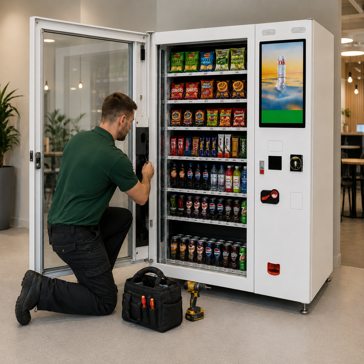 VendSmart Media being fixed by engineer