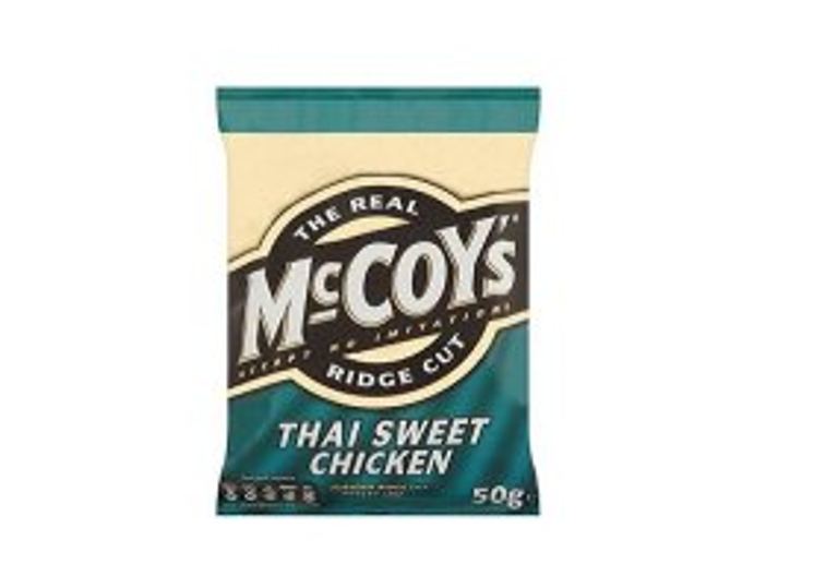 McCoy’s Ridge Cut Thai Sweet Chicken Crisps 45g case of 36